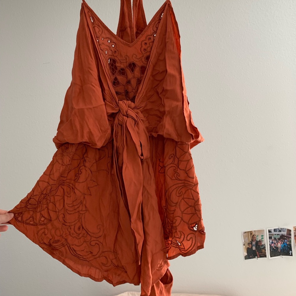 Free people burnt orange romper